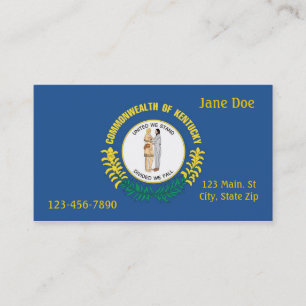 Carte de visite d'état du Kentucky