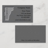 Carte de visite d'État du Vermont look pierre scul (Devant / Derrière)