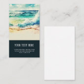 Carte de visite d'été de la plage tropicale (Devant / Derrière)