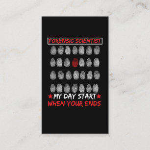 Carte De Visite Détecteur d'ADN d'empreintes digitales en science