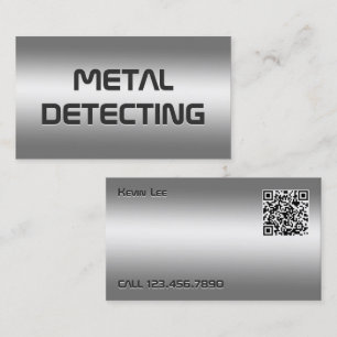 Carte De Visite Détecteur de métal QR