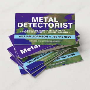 Carte De Visite Détecteur de métaux, Détection, Récupération, Déte