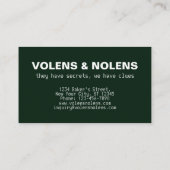 Carte De Visite Détecteur privé drôle personnalisable (Dos)