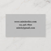 Carte De Visite Détection du métal Carré de relique Nails Date (Dos)