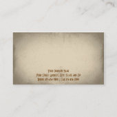 Carte de visite détective de l'enquêteur privé (Dos)