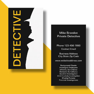 Carte De Visite Détective privé enquêteur