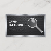 Carte De Visite Détective privée Black Carbon Fibre (Devant)