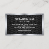 Carte De Visite Détective privée Black Damask (Dos)