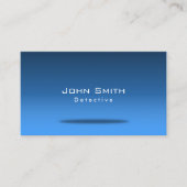 Carte De Visite Détective Stylish Blue Professional (Devant)