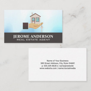 Carte De Visite Détention à la main Immobilier