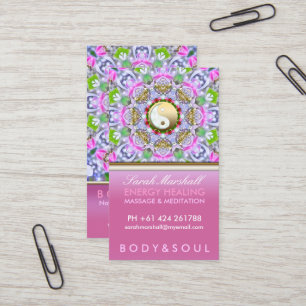 Carte de visite d'étincelle holistique de guérison