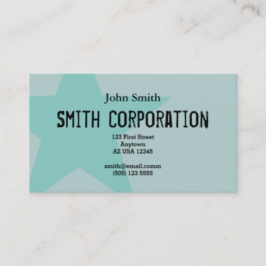 Carte de visite d'étoile (Devant)