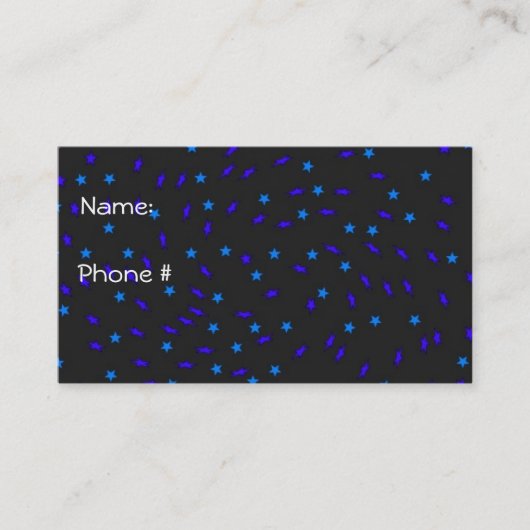 Carte de visite d'étoiles bleues (Devant)