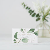 carte de visite d'eucalyptus (Debout devant)