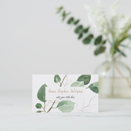 carte de visite d'eucalyptus (Debout devant)