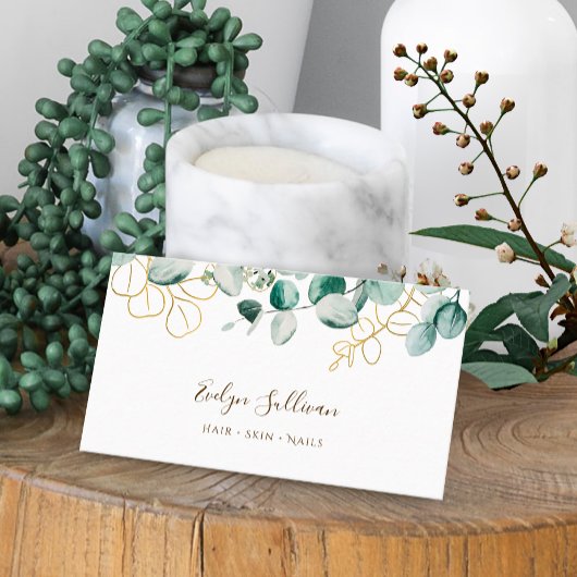 Carte de visite d'eucalyptus