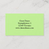 Carte De Visite Deutsche Doge Visitenkarte (Dos)