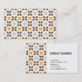 Carte De Visite Deutsche Doggen Visitenkarten (Devant / Derrière)