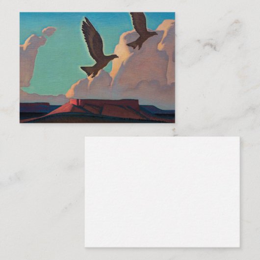 Carte De Visite Deux aigles par Maynard Dixon (Devant / Derrière)