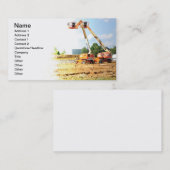 Carte De Visite deux ascenseurs sur un chantier de construction (Devant / Derrière)