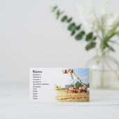 Carte De Visite deux ascenseurs sur un chantier de construction (Debout devant)