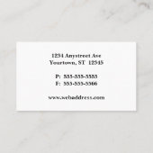 Carte De Visite Deux Barres Noires Générique Professionnel Adaptab (Dos)