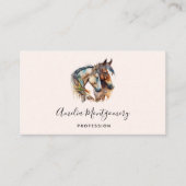 Carte De Visite Deux beaux chevaux Boho occidental (Devant)