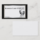 Carte De Visite Deux Black Birds Logo Raven (Devant / Derrière)