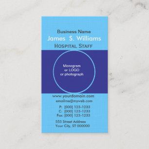 Carte De Visite Deux Blues Business Unique Deep Blue Edgy Designer
