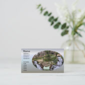 Carte De Visite Deux Cascades Au-Dessus De Rochers Courtes (Debout devant)