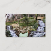 Carte De Visite Deux Cascades Au-Dessus De Rochers Courtes (Dos)
