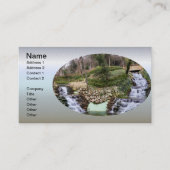 Carte De Visite Deux Cascades Au-Dessus De Rochers Courtes (Devant)