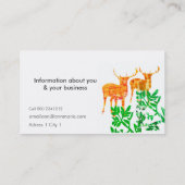 Carte De Visite Deux cerfs communs (Dos)