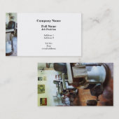 Carte De Visite Deux chaises de coiffeur (Devant / Derrière)