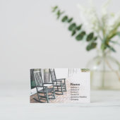 Carte De Visite deux chaises extérieures à bascule en bois noir (Debout devant)