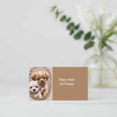 Carte de visite Deux Chiots Adorables (Debout devant)