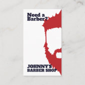 Carte De Visite Deux côtés avant et après le barbier (Devant)