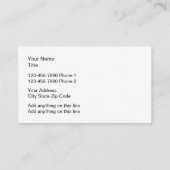 Carte De Visite Deux côtés classique moderne (Dos)