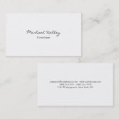 Carte De Visite Deux côtés Classique Simple Noir Blanc écriture ma (Devant / Derrière)