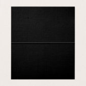 Carte De Visite Deux côtés Monogramme noir gris calligraphie lin (Intérieur déplié)