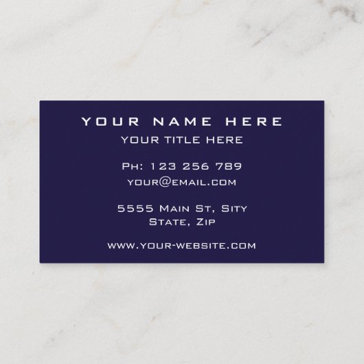 Carte De Visite Deux couleurs modernes - Homme d'affaires professi (Dos)