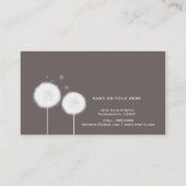 Carte De Visite Deux Dandelions Taupe Russe (Dos)