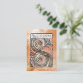 Carte De Visite Deux de pièces de monnaie (Debout devant)