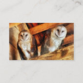 Carte De Visite Deux Effraies des clochers (Dos)