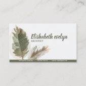 Carte De Visite Deux Feuilles verts (Devant)