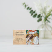 Carte De Visite Deux filles lisant la peinture de Pierre Auguste (Debout devant)