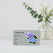 Carte De Visite Deux Hydrangea Lavender et Blue (Debout devant)
