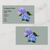 Carte De Visite Deux Hydrangea Lavender et Blue (Devant / Derrière)
