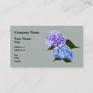 Carte De Visite Deux Hydrangea Lavender et Blue