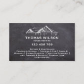 Carte De Visite Deux langues Construction Handman Carpenter (Devant)